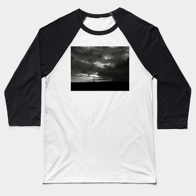 The dark late evening Sky at Thornham Staithe, Norfolk, UK Baseball T-Shirt by richflintphoto